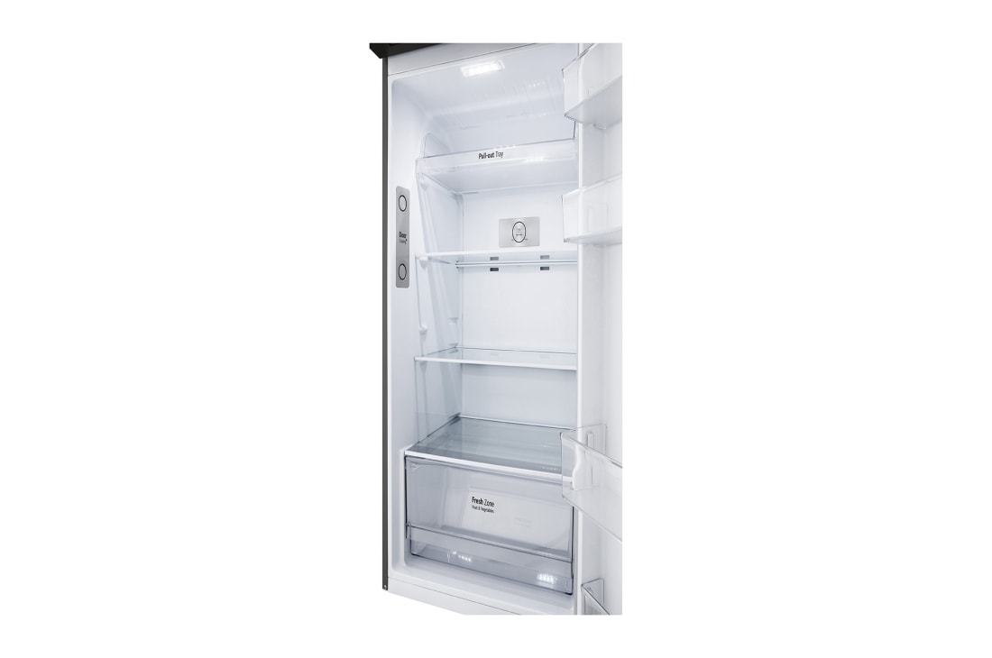 LG Top Mount Fridge with DoorCooling⁺™ for Even and Fast Cooling, bottom fridge opened, GN-B502PLGB, thumbnail 7
