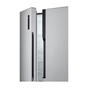 LG New Side by Side Refrigerator, Total No Frost, Multi AirFlow, Touch LED Display, Smart Inverter Compressor Tempered Glass, Handle, GRFB587PQAM, thumbnail 3