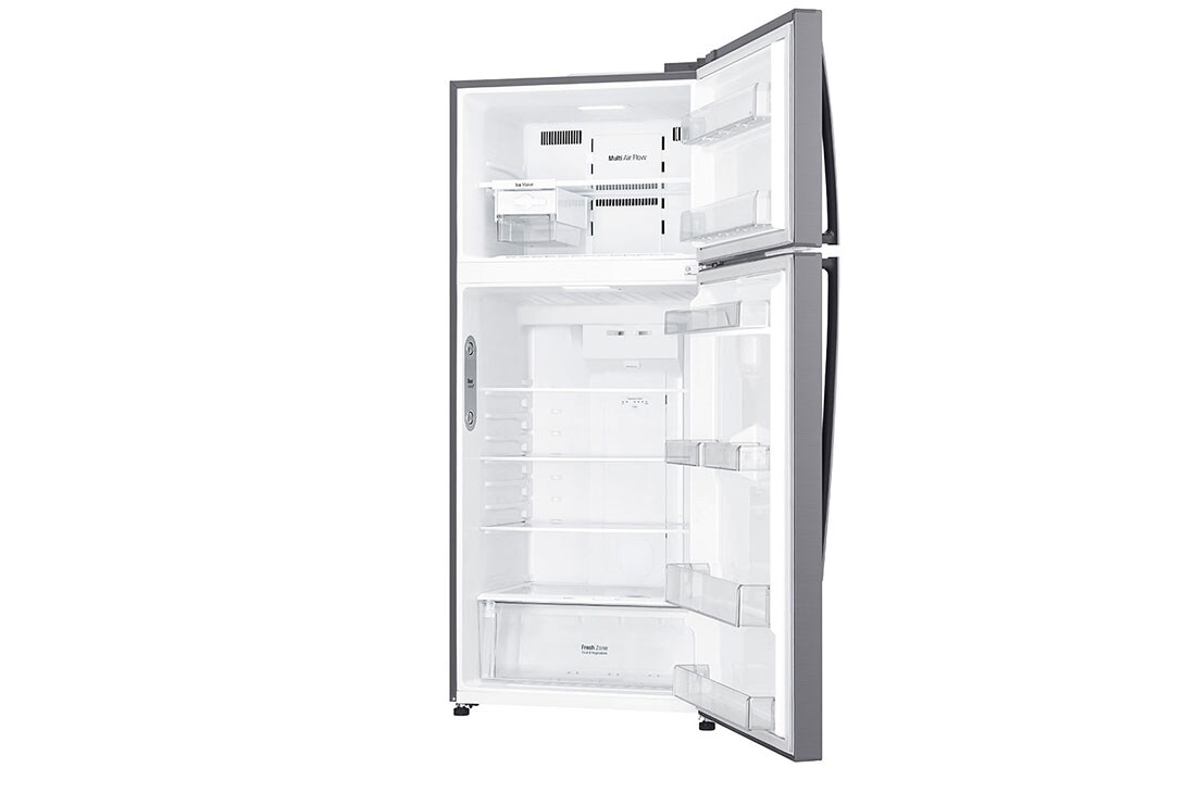 LG Top Mount Fridge, 509 Litre, Silver color, front open view, GN-C782HLCL, thumbnail 10