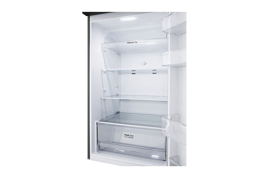 LG  LG Top Fridge, 375L, Silver, detail view fridge interior, GN-B472PQMB, thumbnail 5