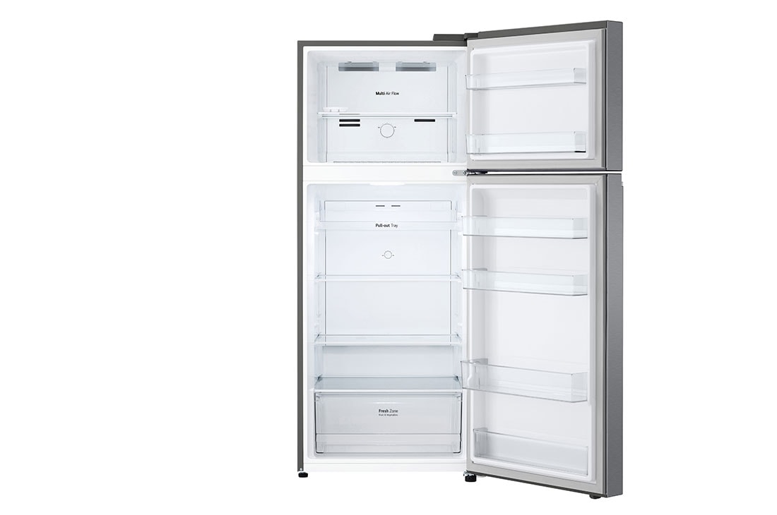 LG  LG Top Mount Fridge, 375L, Silver, Front open view, GN-B482PQMB, thumbnail 3