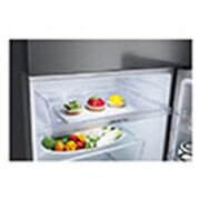 LG  LG Top Mount Fridge, 375L, Silver, detail view of pull-out tray, GN-B482PQMB, thumbnail 6