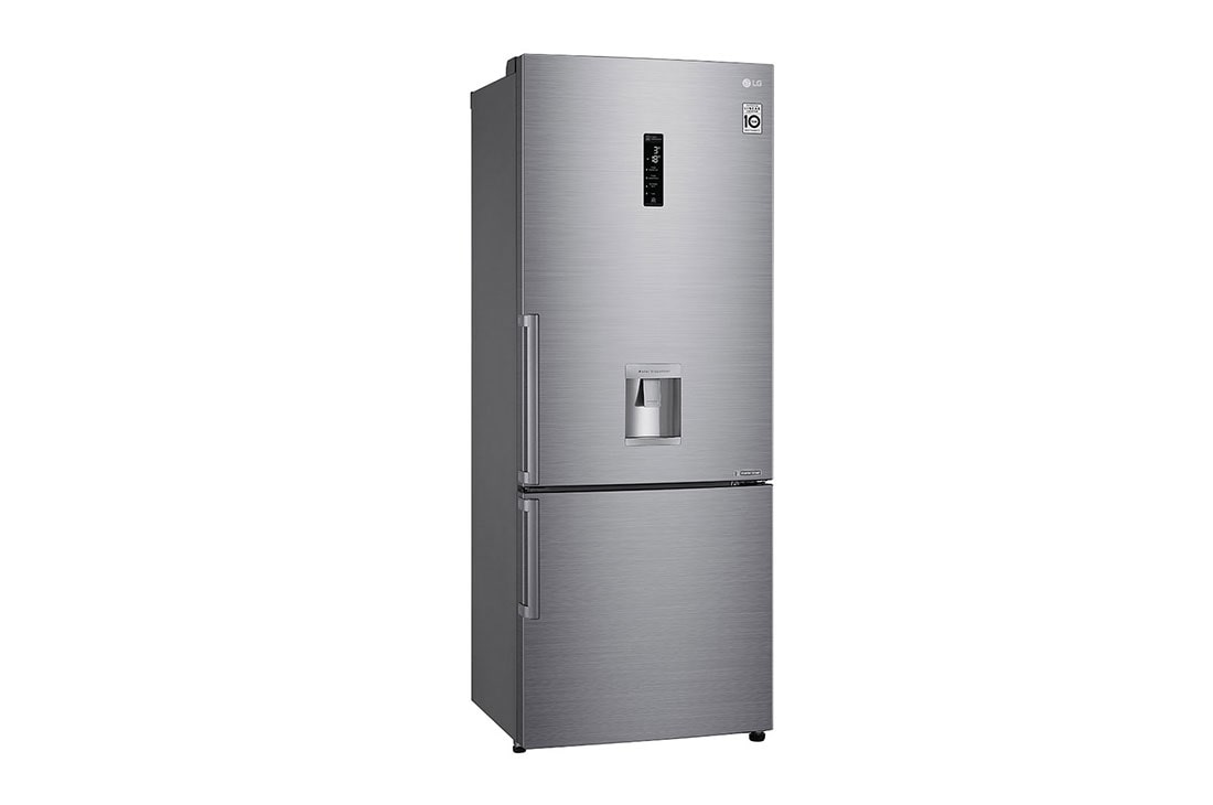 LG New Bottom Mount Refrigerator, Inverter Compressor, Multi AirFlow, Smart Diagnosis™, Platinum Silver, Left view, GR-F589BLCM, thumbnail 12