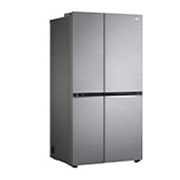 LG Double Door Refrigerator, 647L, Platinum Silver, left side view, GR-B267SLWL, thumbnail 9