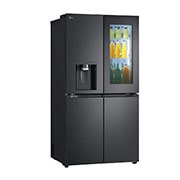 LG Black Glass InstaView, French Door Fridge, Essence Black Steel, Left Side Food View, GR-X34FFCAB, thumbnail 12
