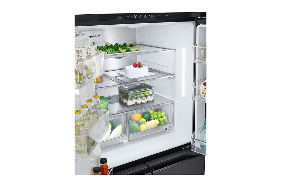 LG Black Glass InstaView Door-in-Door™, Essence Black Steel, ThinQ, GR-X39FFCRB, thumbnail 6