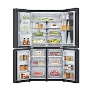 LG Black Glass InstaView Door-in-Door™, Essence Black Steel, Front open (foods full, open door), GR-X39FFCRB, thumbnail 3