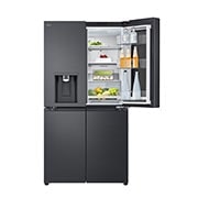 LG Black Glass InstaView Door-in-Door™, Essence Black Steel, Front Top Open, GR-X39FFCRB, thumbnail 9
