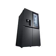 LG Black Glass InstaView Door-in-Door™, Essence Black Steel, side view, GR-X39FFCRB, thumbnail 14