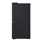 LG Black Glass InstaView Door-in-Door™, Essence Black Steel, side view, GR-X39FFCRB, thumbnail 15