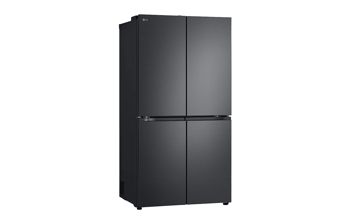 LG 665L LG French Door Refrigerator, Essence Black Steel, Inverter Linear™ Compressor, LG ThinQ™, Right Perspective view, GR-B34FFCDB, thumbnail 14
