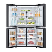 LG 665L LG French Door Refrigerator, Essence Black Steel, Inverter Linear™ Compressor, LG ThinQ™, Front Open without food, GR-B34FFCDB, thumbnail 3