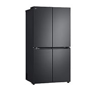 LG 665L LG French Door Refrigerator, Essence Black Steel, Inverter Linear™ Compressor, LG ThinQ™, Right Perspective view, GR-B34FFCDB, thumbnail 14