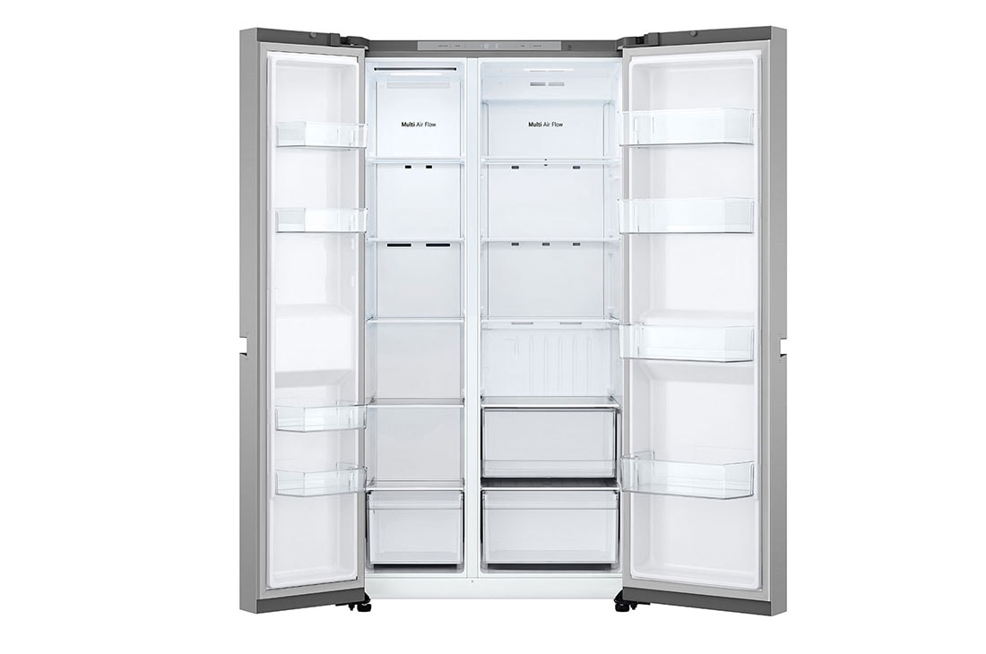 LG LinearCooling™, Side by Side Refrigerator, Front Open, GR-B267KLJW, thumbnail 3