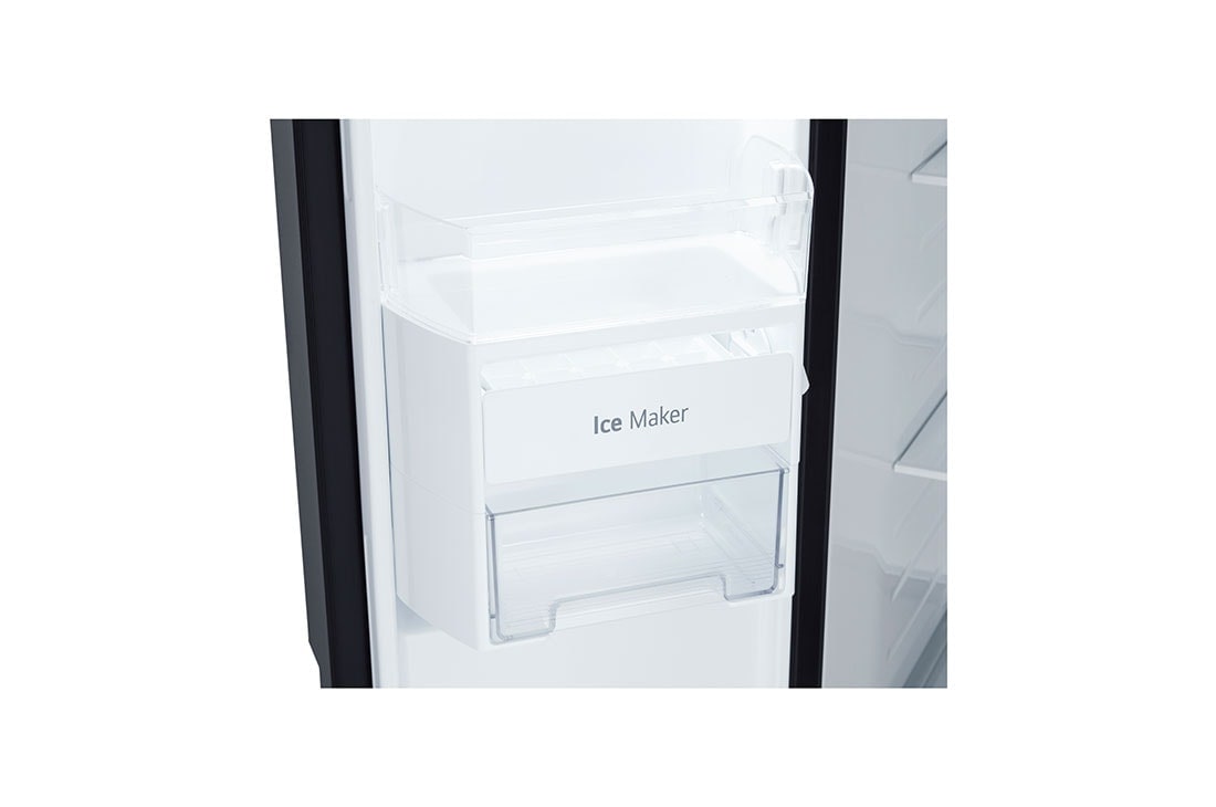 LG Side by Side Refrigerator, Smart Inverter Compressor, Black, DoorCooling+™, LG GL-B257DBM3  Freezer Detail, GR-B267DBM3, thumbnail 6