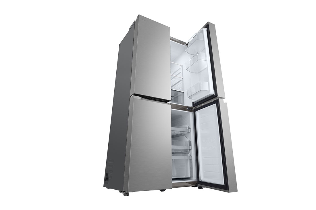 LG French Door Fridge, Prime Silver, left bottom prospective view, GR-B29FFLZB, thumbnail 15