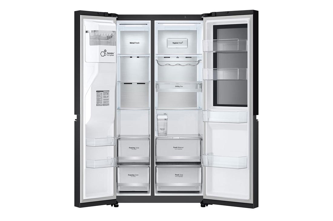 LG Instaview™, Door-in-Door™ Refrigerator, front open, GR-G267CQEW, thumbnail 4