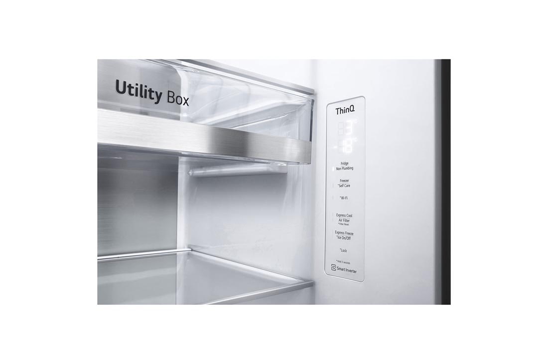 LG Instaview™, Door-in-Door™ Refrigerator, handle, GR-G267CQEW, thumbnail 8