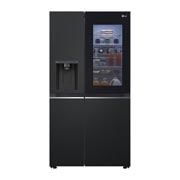 LG Instaview™, Door-in-Door™ Refrigerator, front light on, GR-G267CQEW, thumbnail 1