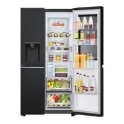 LG Instaview™, Door-in-Door™ Refrigerator, front right open food, GR-G267CQEW, thumbnail 11