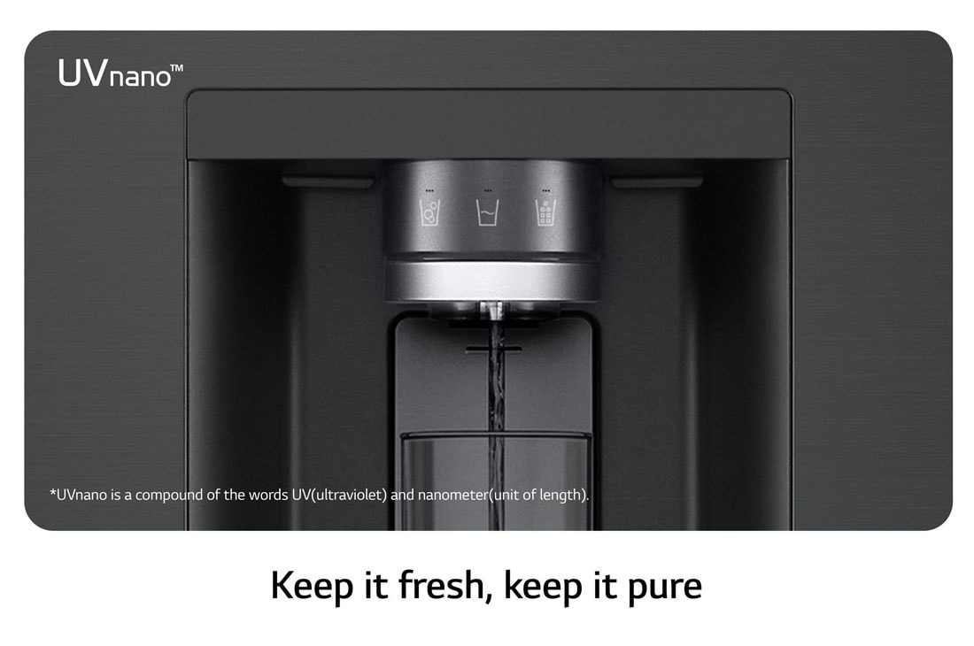 LG Black Glass InstaView, French Door Fridge, Essence Matte Black, 2024, Uvnano, GR-X29FFQAB, thumbnail 4