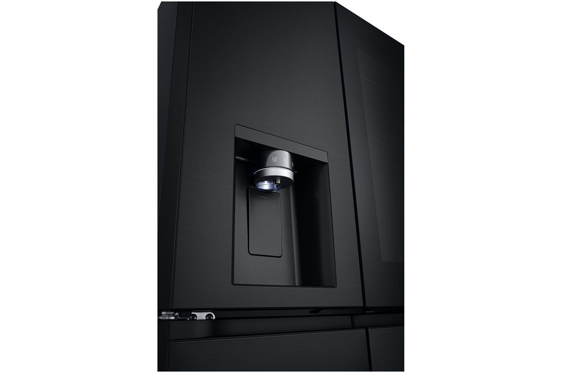 LG Black Glass InstaView, French Door Fridge, Essence Matte Black, 2024, Dispenser, GR-X29FFQAB, thumbnail 8