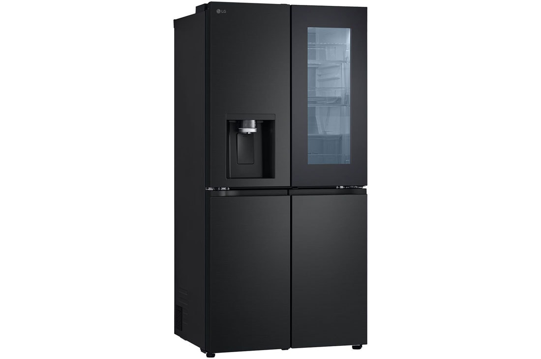 LG Black Glass InstaView, French Door Fridge, Essence Matte Black, 2024, Left Side, GR-X29FFQAB, thumbnail 10