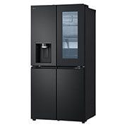 LG Black Glass InstaView, French Door Fridge, Essence Matte Black, 2024, Right Side, GR-X29FFQAB, thumbnail 11