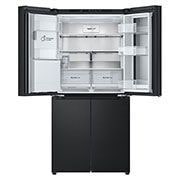 LG Black Glass InstaView, French Door Fridge, Essence Matte Black, 2024, Front Top Open, GR-X29FFQAB, thumbnail 12