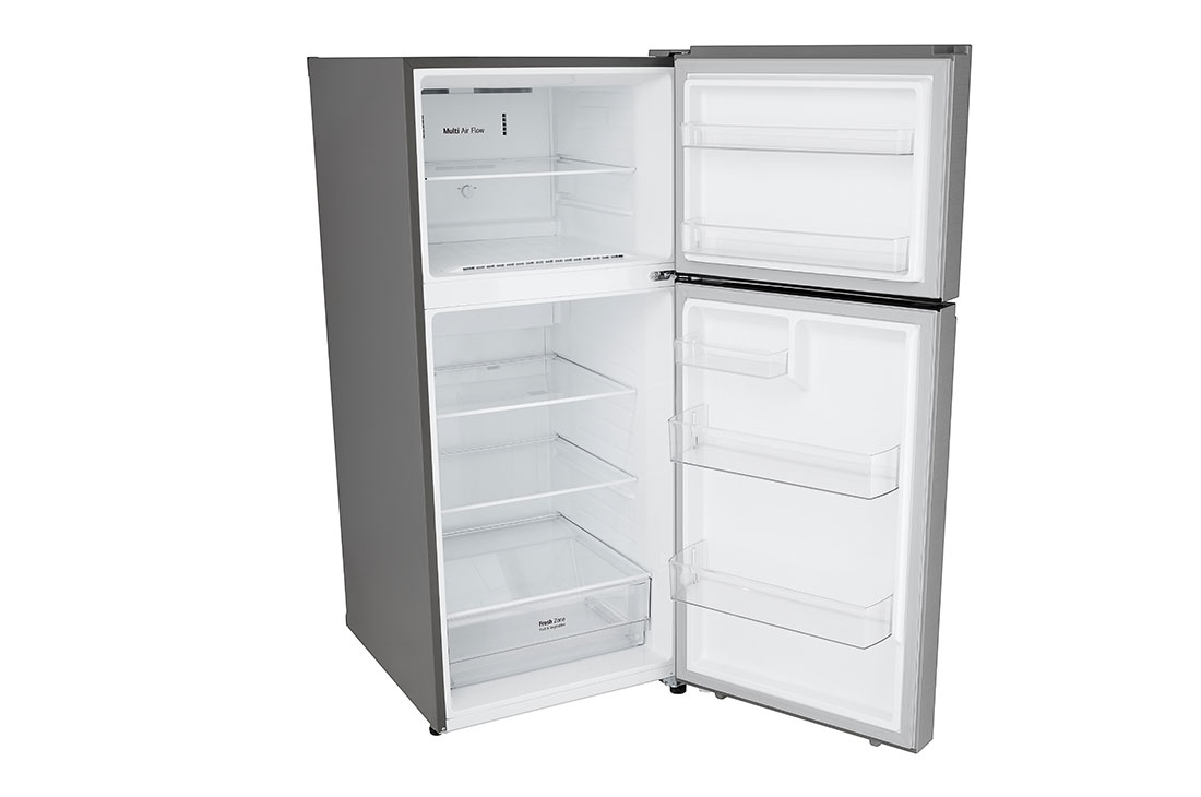 LG New Smart Inverter™ , 496L, Top Freezer Fridge, top perspective open view with food stored, GN-R702SFAH, thumbnail 11