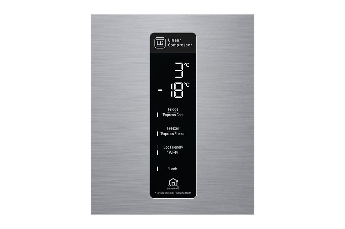 LG New Bottom Mount Refrigerator, Inverter Compressor, Multi AirFlow, Smart Diagnosis™, Platinum Silver, Display view, GR-F589BLCM, thumbnail 10