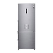 LG New Bottom Mount Refrigerator, Inverter Compressor, Multi AirFlow, Smart Diagnosis™, Platinum Silver, Front view, GR-F589BLCM, thumbnail 1