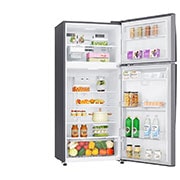 LG Top Mount Refrigerator, Smart Inverter Compressor, Dark Graphite Color, DoorCooling⁺™, Multi AirFlow, Right open with food, LTC752HQCM, thumbnail 10