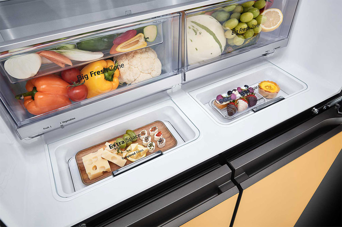 LG French Door Fridge MoodUP®, LED Doors, InstaView™, Smart control with LG ThinQ®, ExtraSpace, GR-A34FDMKJ, thumbnail 5