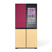 LG French Door Fridge MoodUP®, LED Doors, InstaView™, Smart control with LG ThinQ®, front on, GR-A34FDMKJ, thumbnail 1