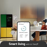 LG French Door Fridge MoodUP®, LED Doors, InstaView™, Smart control with LG ThinQ®, ThinQ, GR-A34FDMKJ, thumbnail 11