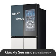 LG French Door Fridge MoodUP®, LED Doors, InstaView™, Smart control with LG ThinQ®, Instaview, GR-A34FDMKJ, thumbnail 8