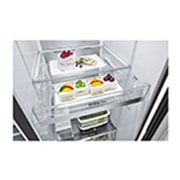 LG Side-by-Side InstaView™ fridge with InstaView Door-in-Door™, LINEARCooling™, DoorCooling⁺™, Freezer detail , GR-X267CQEW, thumbnail 8
