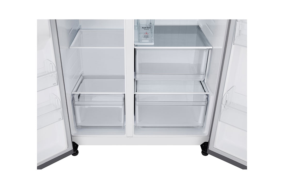 LG LinearCooling Side by Side Refrigerator with Smart Inverter™, bottom zoom view, GR-L257KLKW, thumbnail 8