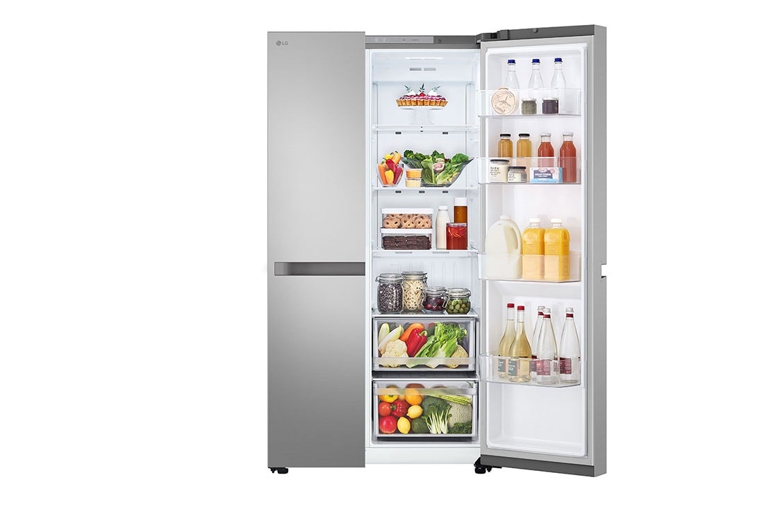 LG LinearCooling Side by Side Refrigerator with Smart Inverter™, Handle, GR-B257KLJW, thumbnail 4