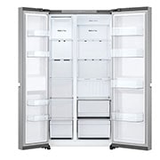 LG LinearCooling Side by Side Refrigerator with Smart Inverter™, Front Open, GR-B257KLJW, thumbnail 3
