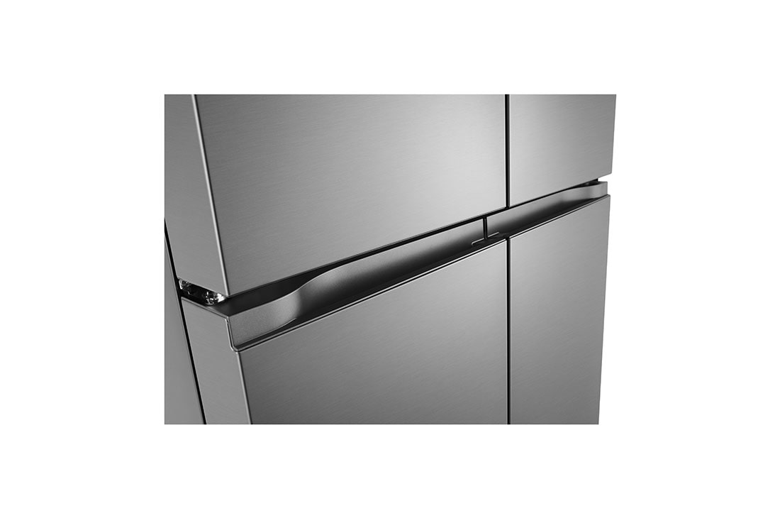 LG French Door Fridge, Prime Silver, LG ThinQ™,  Inverter Linear Compressor, handle view, GR-B22FFLZB, thumbnail 11