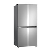 LG French Door Fridge, Prime Silver, LG ThinQ™,  Inverter Linear Compressor, left view, GR-B22FFLZB, thumbnail 12