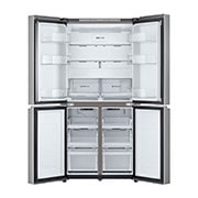LG French Door Fridge, Prime Silver, LG ThinQ™,  Inverter Linear Compressor, front open without food, GR-B22FFLZB, thumbnail 3