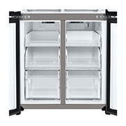 LG French Door Fridge, Prime Silver, LG ThinQ™,  Inverter Linear Compressor, compartment view, GR-B22FFLZB, thumbnail 7