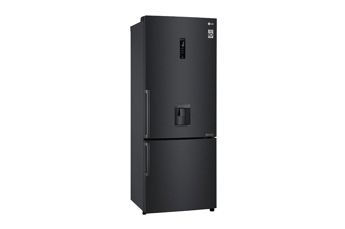 LG Bottom Mount Refrigerator, Inverter Compressor, Multi AirFlow, Matte Black , Left view, GR-F589BQCM, thumbnail 12
