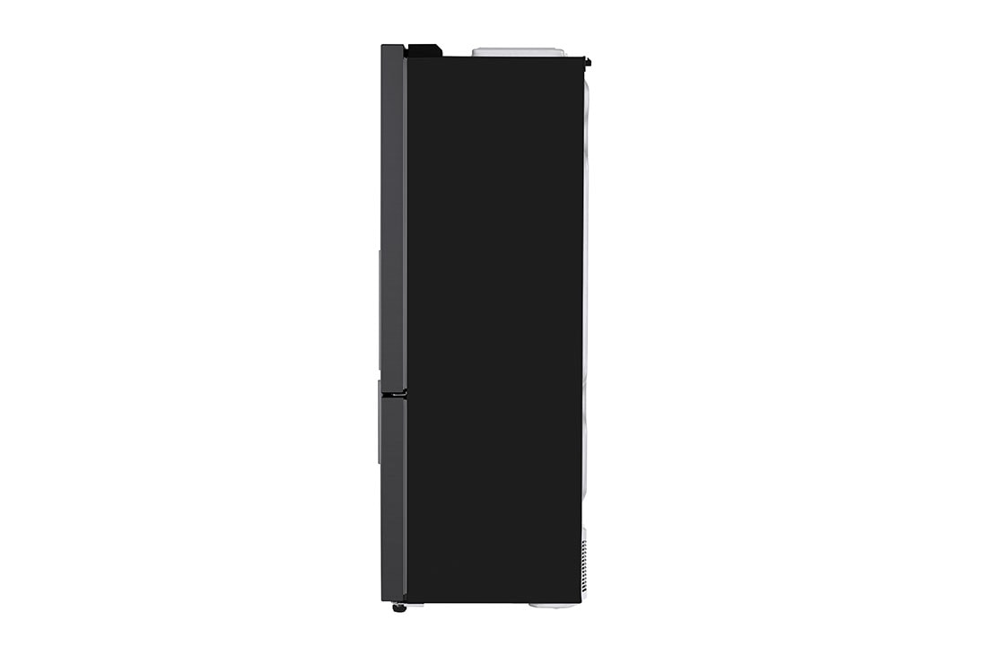 LG Bottom Mount Refrigerator, Inverter Compressor, Multi AirFlow, Matte Black , Side view, GR-F589BQCM, thumbnail 14