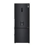 LG Bottom Mount Refrigerator, Inverter Compressor, Multi AirFlow, Matte Black , Front view, GR-F589BQCM, thumbnail 1