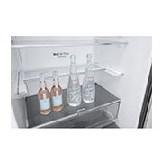 LG Bottom Mount Refrigerator, Inverter Compressor, Multi AirFlow, Matte Black , Drawer Detail view, GR-F589BQCM, thumbnail 6