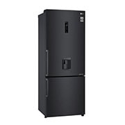 LG Bottom Mount Refrigerator, Inverter Compressor, Multi AirFlow, Matte Black , Left view, GR-F589BQCM, thumbnail 12